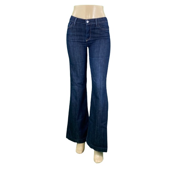 7 For All Mankind Ginger Dark Wash Flare Leg Jeans